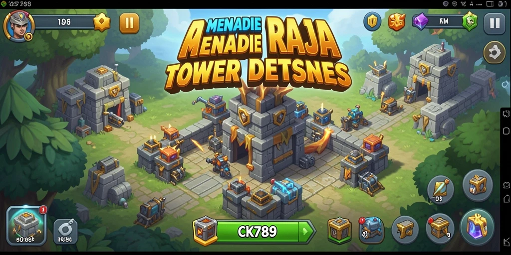 Tampilan gameplay CK789 yang penuh aksi Tower Defense.