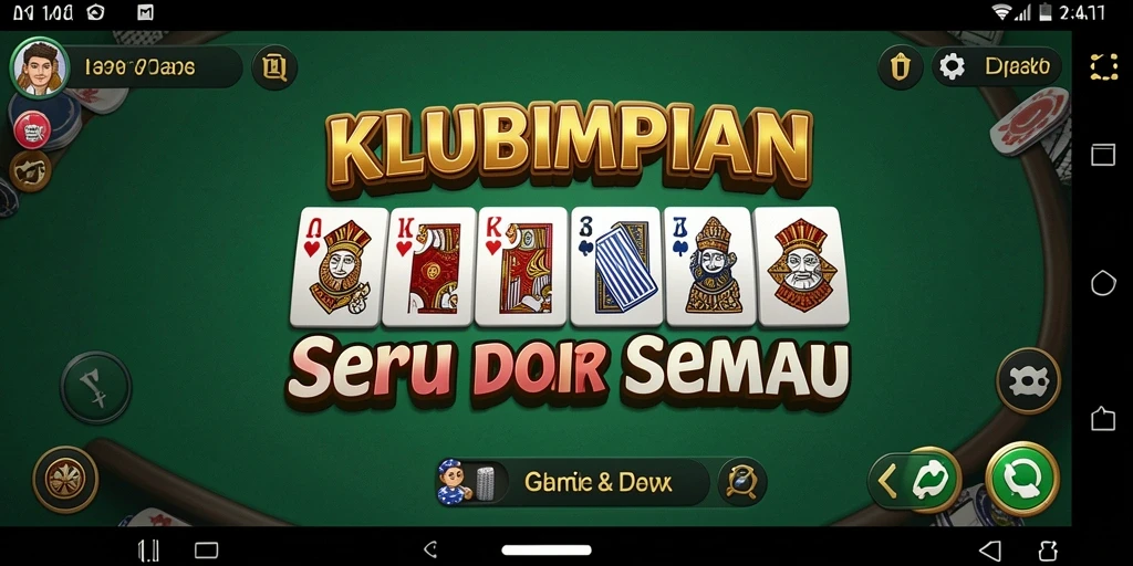 Tangkapan layar gameplay KLUBIMPIAN menunjukkan aksi seru permainan Domino.