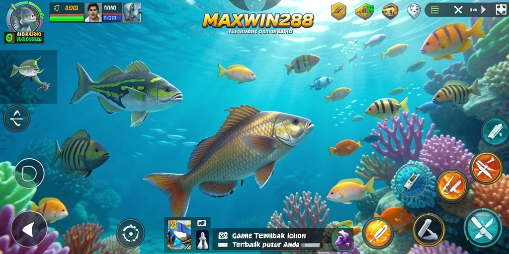 Screenshot gameplay Tembak Ikan MAXWIN288 yang seru.