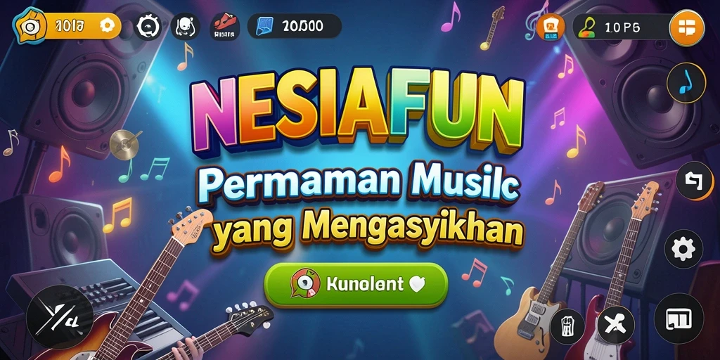 Screenshot gameplay NESIAFUN yang penuh warna dan interaktif.