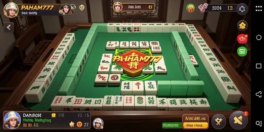 Tampilan gameplay Mahjong yang menegangkan dan strategis di PAHAM777.