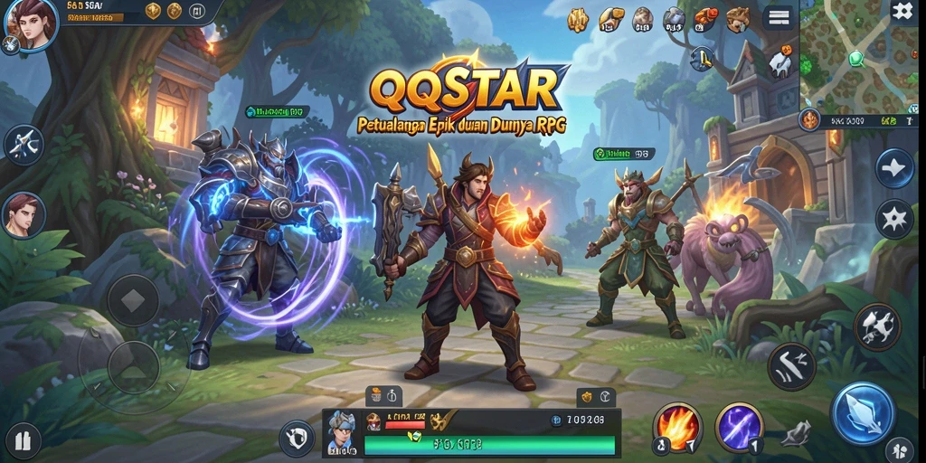 Gameplay seru dan menarik di QQSTAR dengan karakter yang kaya.