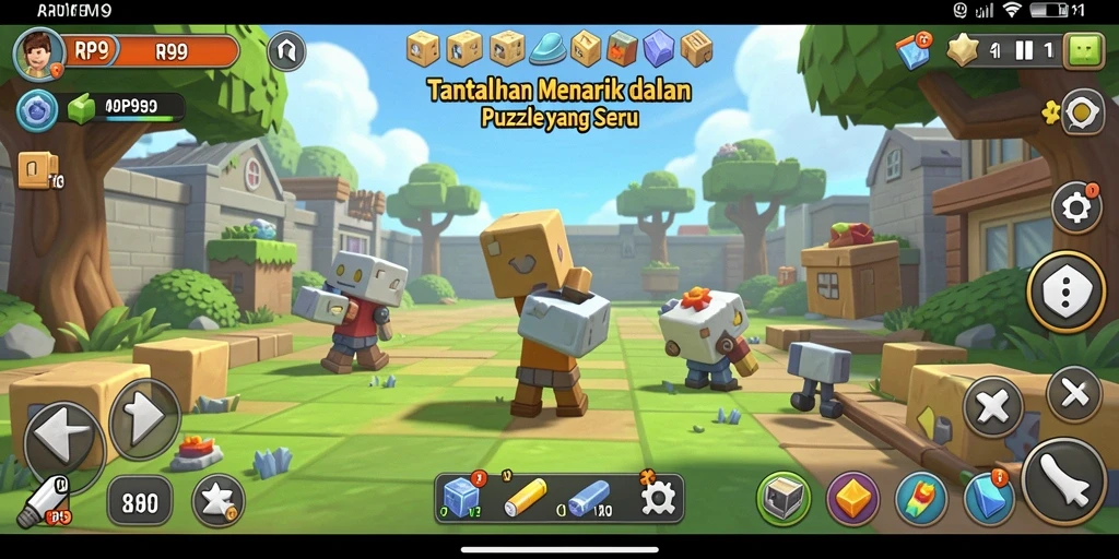 Screenshot utama <strong>RP99</strong> menunjukkan serunya gameplay Puzzle yang menantang.