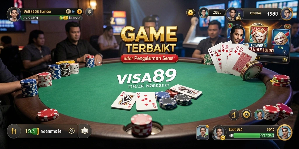 Tangkapan layar dari gameplay Poker yang seru di VISA89.